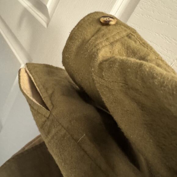 Vintage Habands Ice House Chamois Shirt Jacket Tan Shacket Sz L chore barn work - Picture 6 of 6